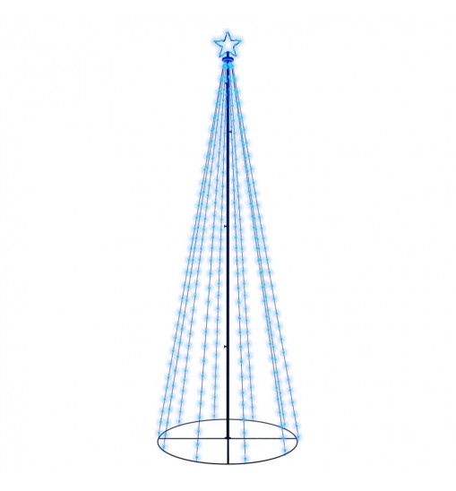 vidaXL Christmas Cone Tree Blue 310 LEDs 3x10 ft