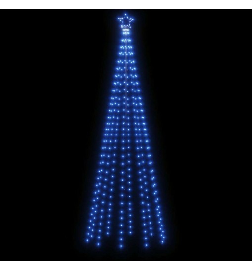 vidaXL Christmas Cone Tree Blue 310 LEDs 3x10 ft