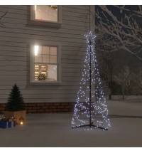 vidaXL Christmas Cone Tree Cold White 200 LEDs 2x6 ft