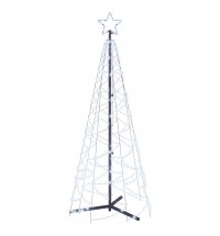 vidaXL Christmas Cone Tree Cold White 200 LEDs 2x6 ft