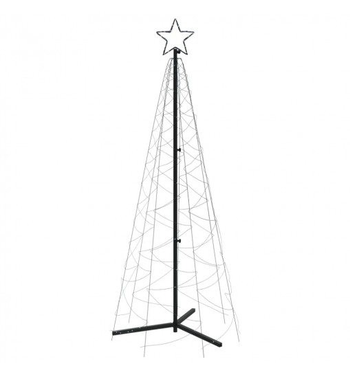 vidaXL Christmas Cone Tree Cold White 200 LEDs 2x6 ft