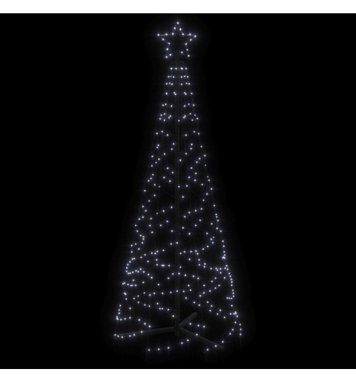 vidaXL Christmas Cone Tree Cold White 200 LEDs 2x6 ft