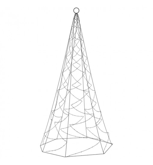 vidaXL Christmas Tree on Flagpole Warm White 200 LEDs 6 ft