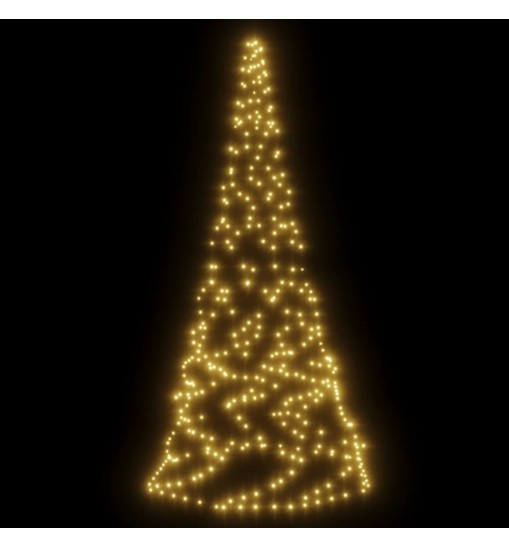 vidaXL Christmas Tree on Flagpole Warm White 200 LEDs 6 ft