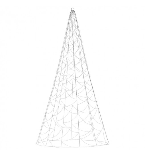 vidaXL Christmas Tree on Flagpole Warm White 500 LEDs 118.1"