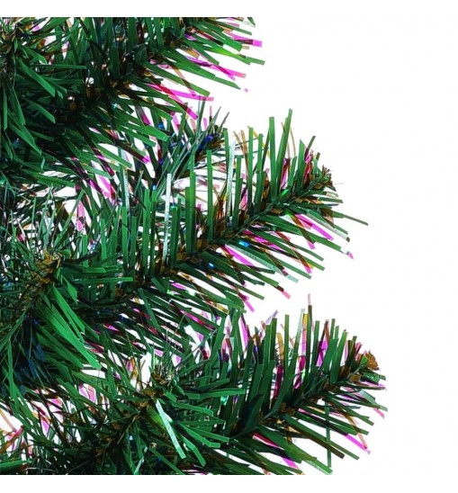 vidaXL Artificial Christmas Tree with Iridescent Tips Green 8 ft PVC