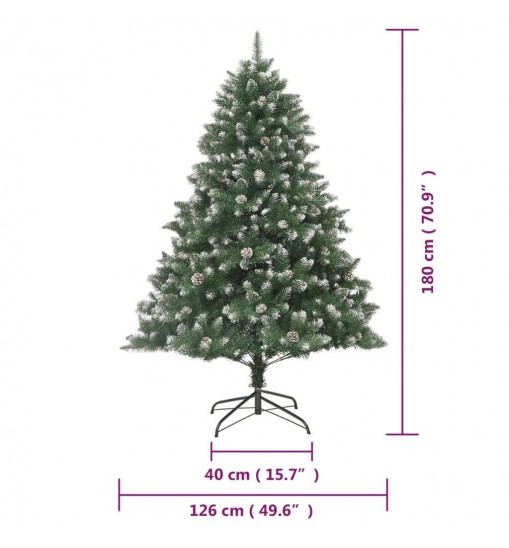 vidaXL Artificial Christmas Tree with Stand 70.9" PVC