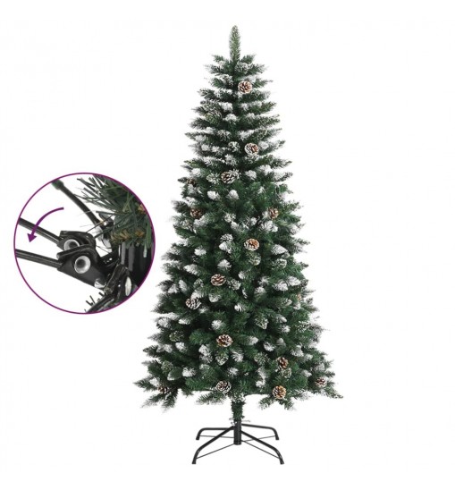 vidaXL Artificial Christmas Tree with Stand Green 47.2" PVC