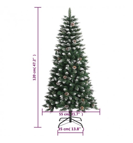 vidaXL Artificial Christmas Tree with Stand Green 47.2" PVC