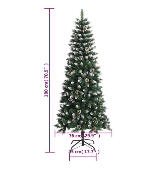 vidaXL Artificial Christmas Tree with Stand Green 70.9" PVC