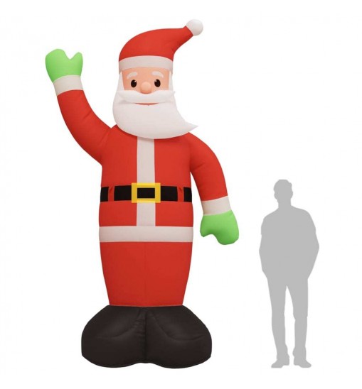 vidaXL Christmas Inflatable Santa Claus with LEDs 145.7"