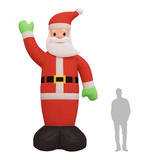 vidaXL Inflatable Santa Claus with LEDs 16 ft