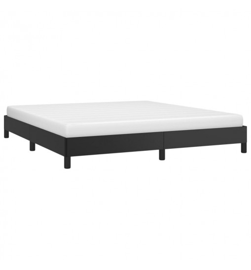 vidaXL Bed Frame Black 76"x79.9" King Faux Leather