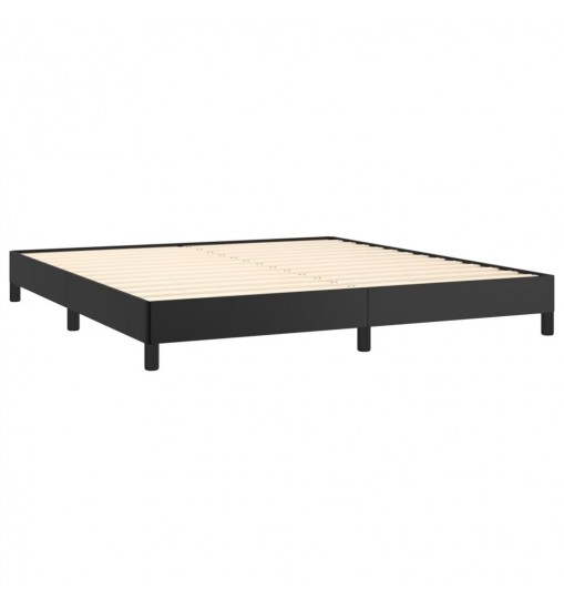 vidaXL Bed Frame Black 76"x79.9" King Faux Leather