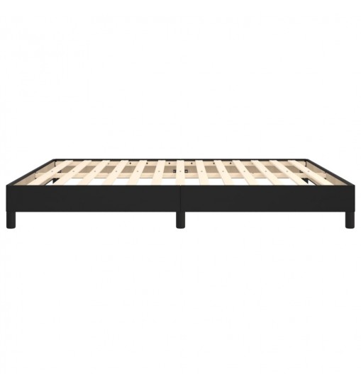 vidaXL Bed Frame Black 76"x79.9" King Faux Leather