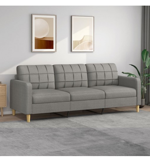 vidaXL 3-Seater Sofa Dark Gray 82.7" Fabric