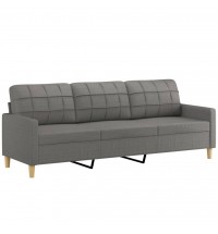 vidaXL 3-Seater Sofa Dark Gray 82.7" Fabric