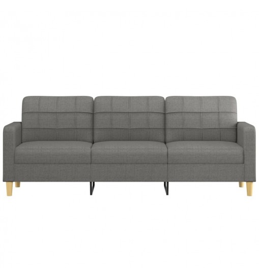 vidaXL 3-Seater Sofa Dark Gray 82.7" Fabric