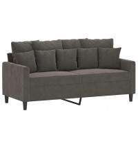 vidaXL 2-Seater Sofa Dark Gray 55.1" Velvet