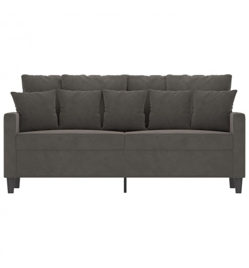 vidaXL 2-Seater Sofa Dark Gray 55.1" Velvet