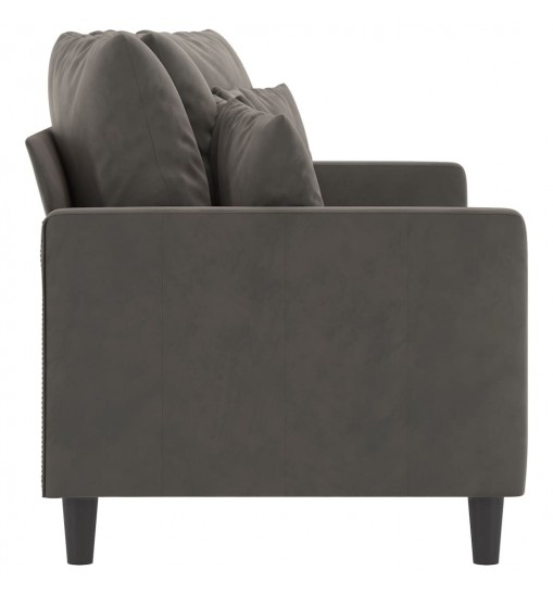 vidaXL 2-Seater Sofa Dark Gray 55.1" Velvet