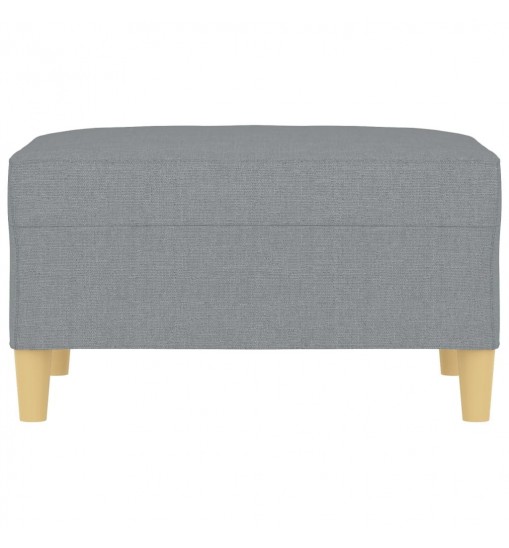 vidaXL Footstool Light Gray 27.6"x21.7"x16.1" Fabric