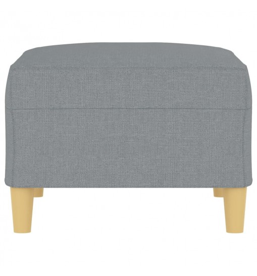 vidaXL Footstool Light Gray 27.6"x21.7"x16.1" Fabric