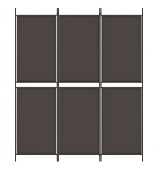 vidaXL 3-Panel Room Divider Brown 59.1"x70.9" Fabric