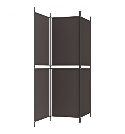 vidaXL 3-Panel Room Divider Brown 59.1"x70.9" Fabric