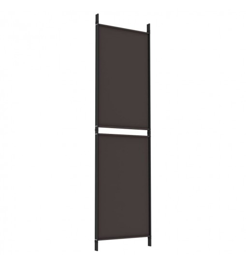 vidaXL 3-Panel Room Divider Brown 59.1"x70.9" Fabric