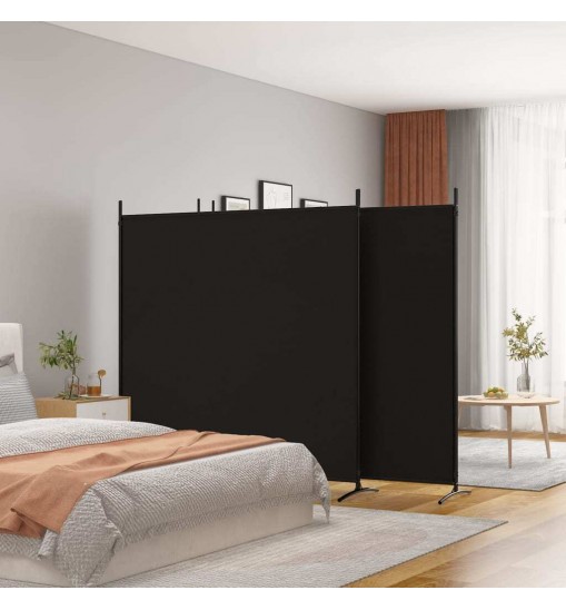 vidaXL 4-Panel Room Divider Black 274.8"x70.9" Fabric