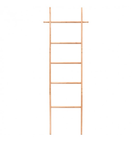 vidaXL Towel Ladder 66.9" Solid Wood Walnut