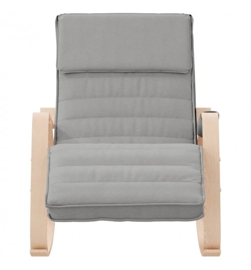 vidaXL Rocking Chair Light Gray Fabric