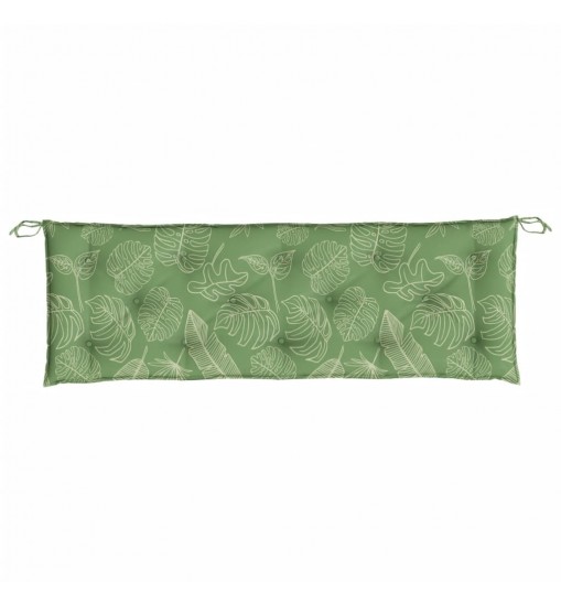 vidaXL Garden Bench Cushions 2pcs Leaf Pattern 59.1"x19.7"x2.8" Fabric