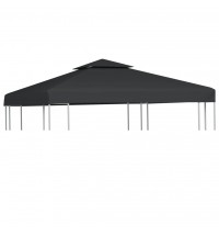 vidaXL Gazebo Cover Canopy Replacement 1 oz/ft² Dark Gray 9.8'x9.8'