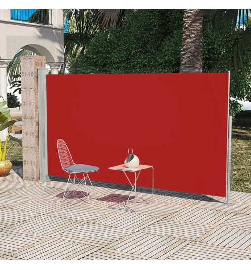 vidaXL Patio Terrace Side Awning Red 5'2"x9'10"