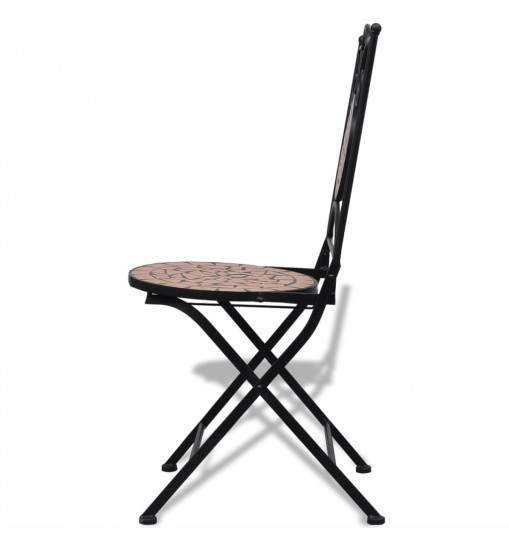 vidaXL Folding Bistro Chairs 2 pcs Ceramic Terracotta