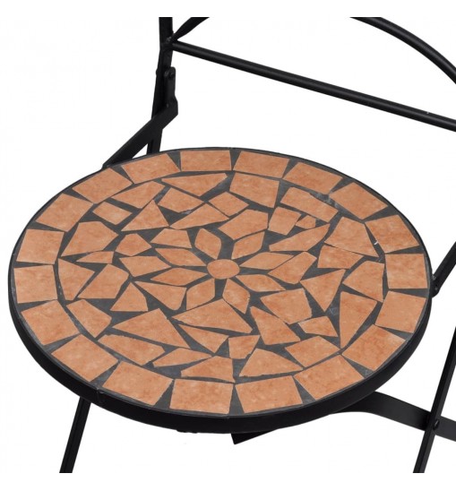 vidaXL Folding Bistro Chairs 2 pcs Ceramic Terracotta