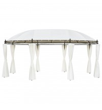 vidaXL Gazebo Cream White 208.7"x137.8"x104.3"