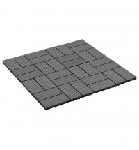 vidaXL 11 pcs Decking Tiles WPC 11.8"x11.8" 1 sqm Gray