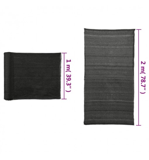 vidaXL Privacy Net HDPE 6.6'x82' Black