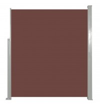 vidaXL Retractable Side Awning 63"x196.9" Brown