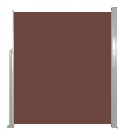 vidaXL Retractable Side Awning 63"x196.9" Brown