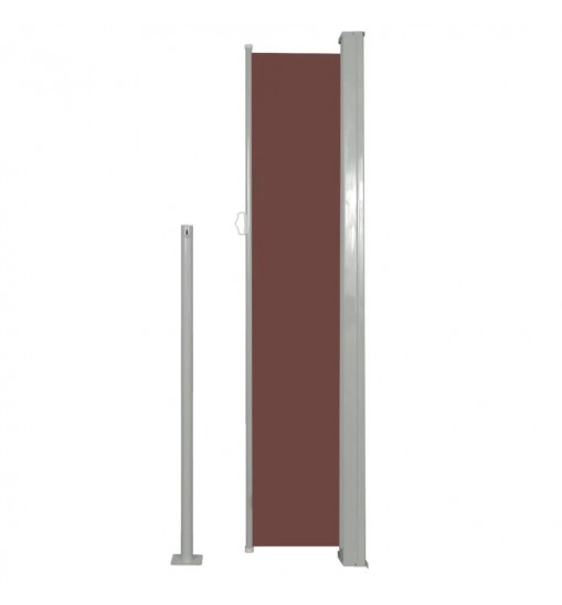 vidaXL Retractable Side Awning 63"x196.9" Brown