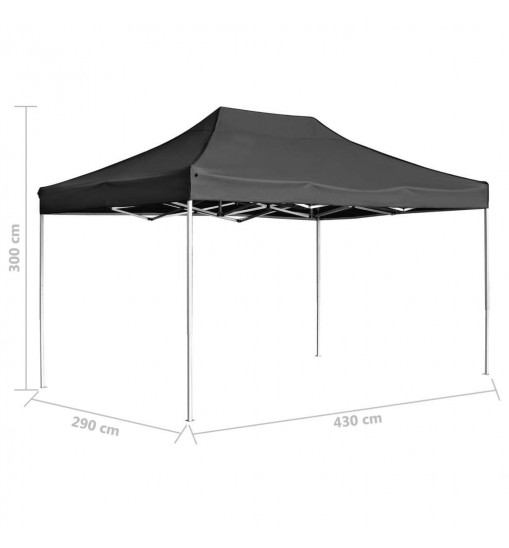 vidaXL Professional Folding Party Tent Aluminum 14.8'x9.8' Anthracite