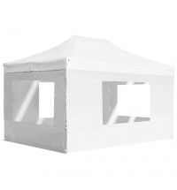 vidaXL Professional Folding Party Tent with Walls Aluminum 14.8'x9.8' White