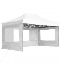 vidaXL Professional Folding Party Tent with Walls Aluminum 14.8'x9.8' White