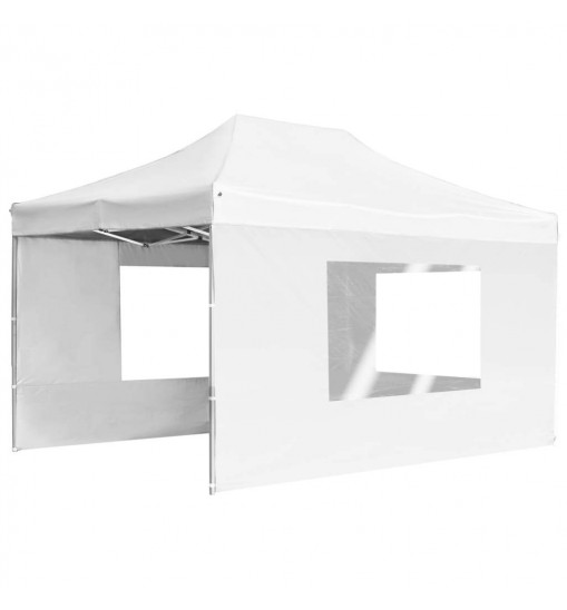 vidaXL Professional Folding Party Tent with Walls Aluminum 14.8'x9.8' White