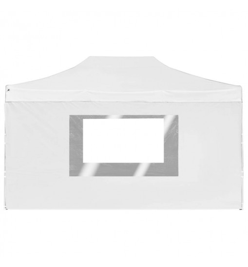 vidaXL Professional Folding Party Tent with Walls Aluminum 14.8'x9.8' White