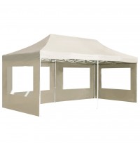 vidaXL Professional Folding Party Tent with Walls Aluminum 19.7'x9.8' Cream